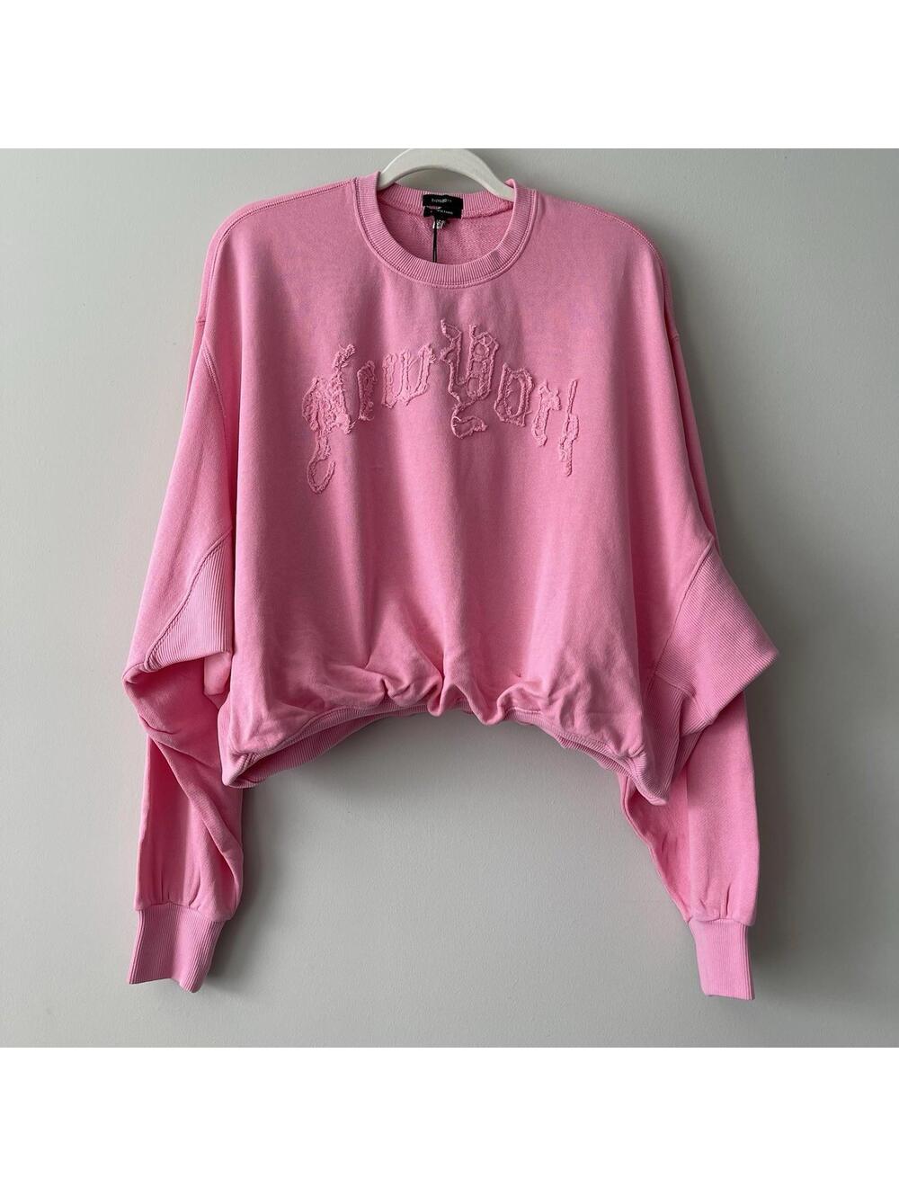NWT~R13 New York Ballon Crewneck in Pink Size L